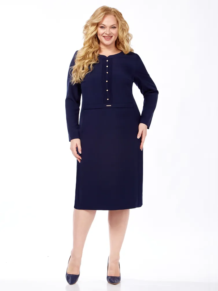 Sukienka Linia L #B-2055 temno-sin