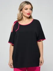 Bluzka DORA plus #0324-1 chernyj nyud