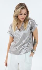 Blouse LM M 0092 shimmer bezhevyj
