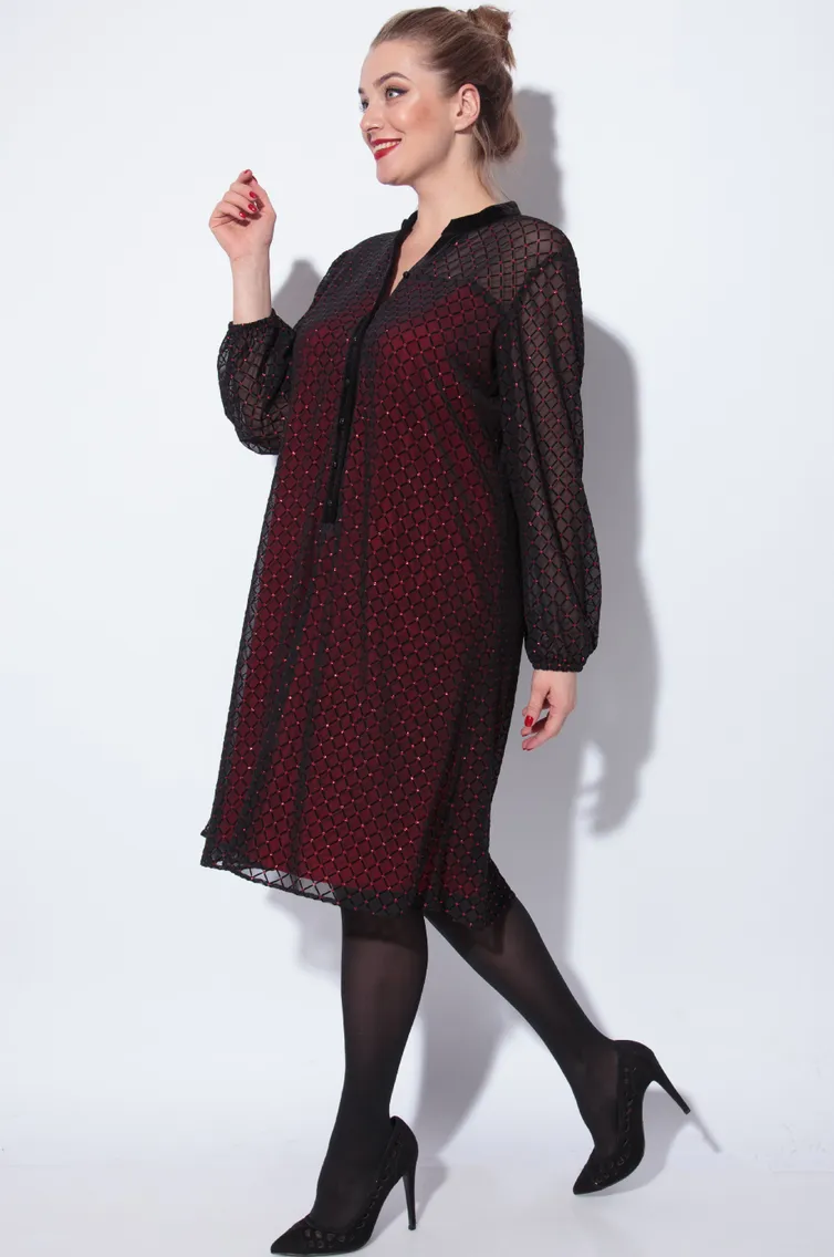 Sukienka SOVA #11048 chern/kr