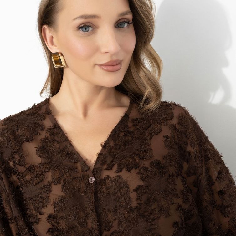 Blouse CHARUTTI #Gromche slov (shokolad)