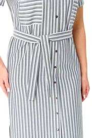 Dress Abbi #1049 temno-seraya poloska