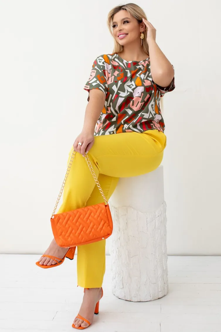 Trousers TOOK A LOOK & Angelika #RB-651 zheltyj