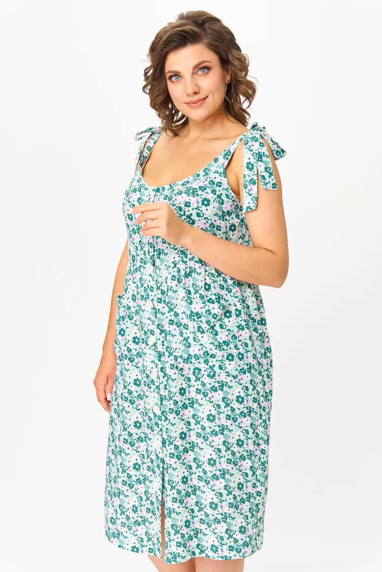 Платье Michel Chic арт. 2130 бирюза цветы
