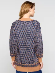 Кардиган Newvay арт. 9232-91007 карамель/индиго
