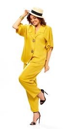 Костюм Ольга Стиль С1013 горчица