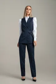 Suit MARIKA #440 t.sinij v polosku
