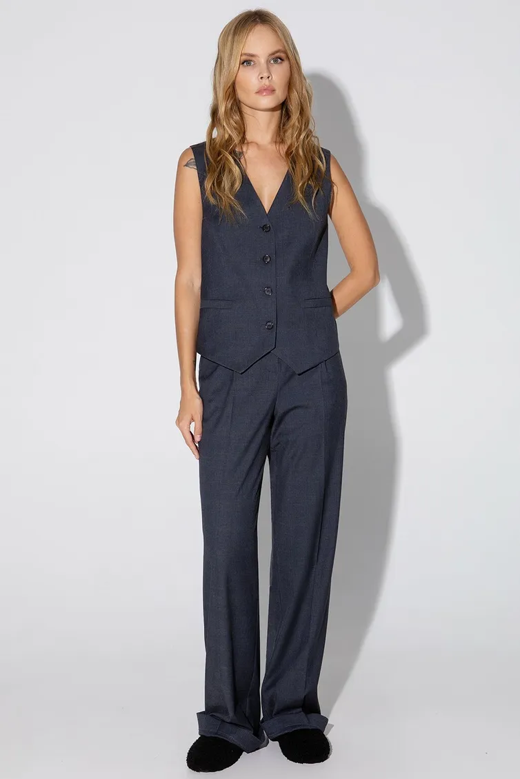 Trousers Pirs #4794 sero-sinyaya kletka