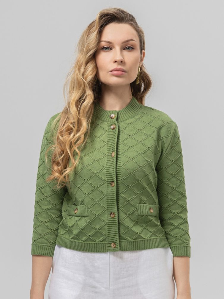 Жакет Romgil арт. РВ0162-ХЛ4 зеленая оливка