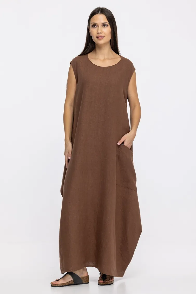 Платье FASHION CENTRE арт. Л-4258 коричневый