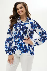 Bluzka MALI #623-074 golubye cvety