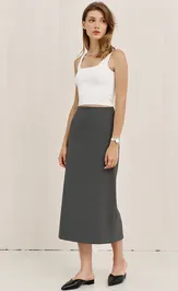 Skirt LeNata 18473 seryj