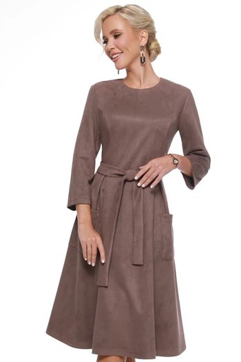 П-4111-0441 (замшевое коричневое с поясом)