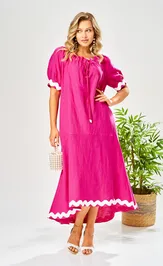 Платье Ava fashion М-212 фуксия
