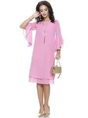 Sukienka DS Trend #P-2352 (Tonkaya natura, pink)