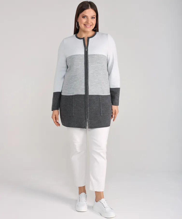 Sweter BONADI #1916 svetlo seryj
