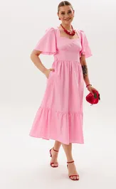 Sukienka Anelli Laurel 1866 pink san