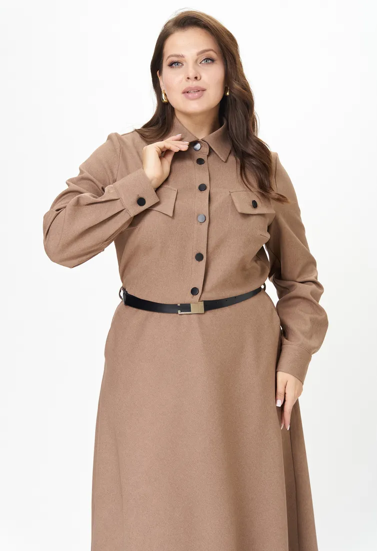 Sukienka Ava fashion #M-160 kapuchino