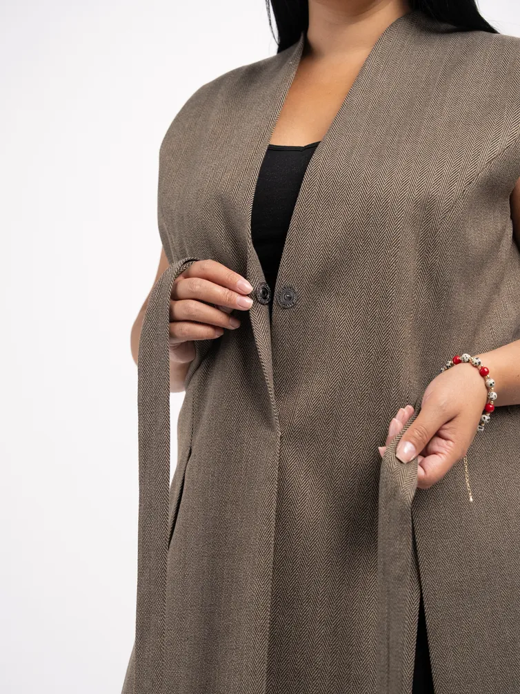 Kamizelka FASHION CENTRE #Pv-3841/Korichnevyj melanzh