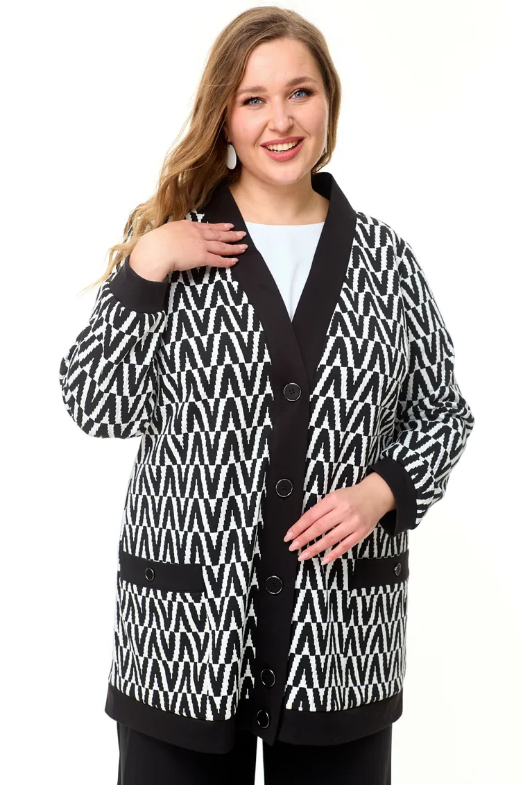 Sweter OVERYOU #121/1 belo- chern