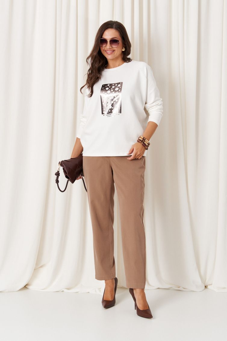 Джемпер Panda арт. 120244 молочный