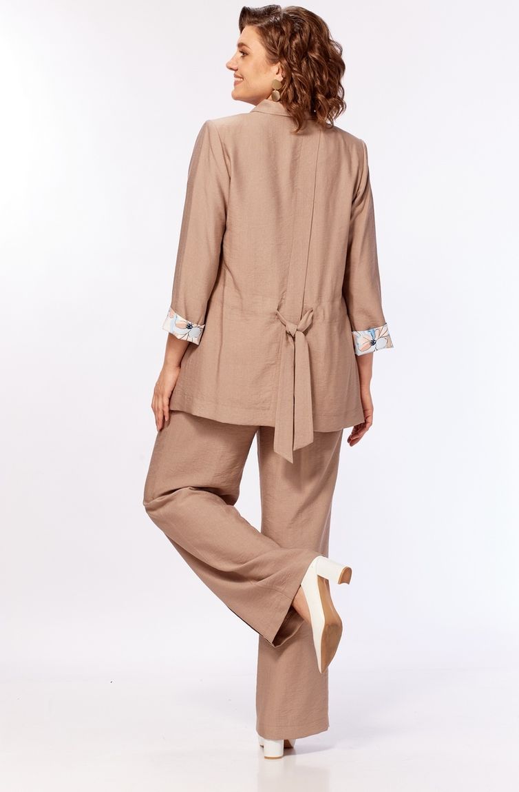 Костюм Milora арт. 1458 песочный + пастельные цветы