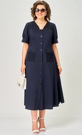 Dress EVA GRANT 7200 sinij