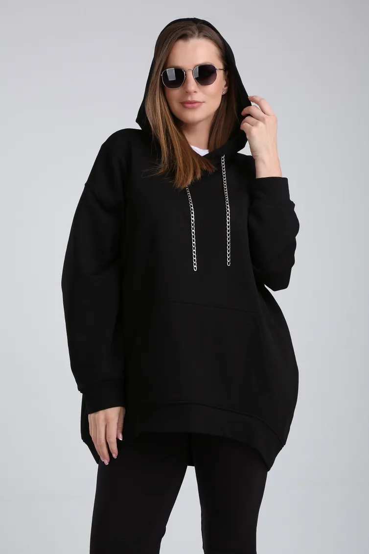 Bluza Z Kapturem BLISS #2075/1 CRIS chernyj