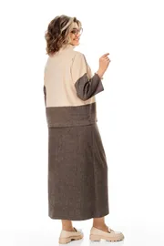 Костюм Anastasia арт. 1398 бежевый/шоколад