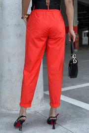 Trousers PRATA wear #S035 krasnyj