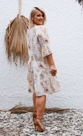 Dress Anastasia 1103 plate molochnyj (print cvety)