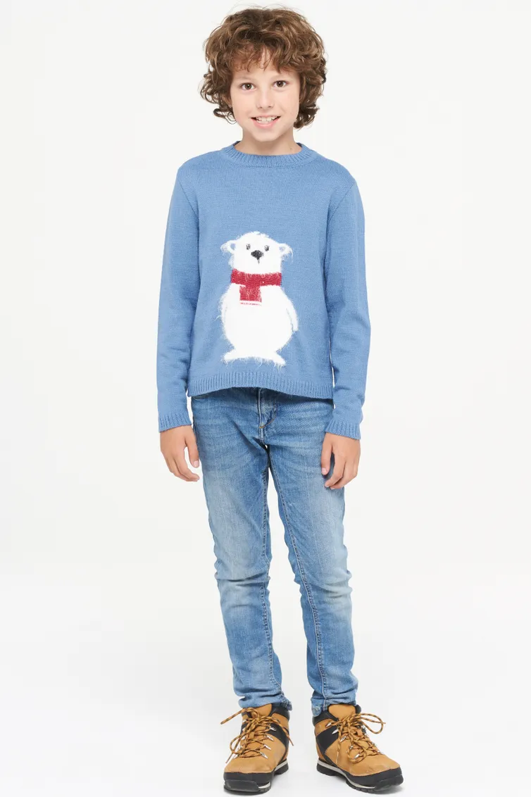Skoczeki VAY KIDS #202-10059 sv.denim/mol/pajetki krasn/chern