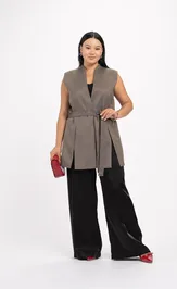 Kamizelka FASHION CENTRE Pv-3841/Korichnevyj melanzh