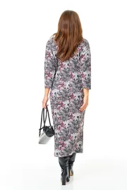 Sukienka Michel Chic #2145/1 serebro, bordo