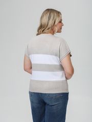 Джемпер Romgil арт. РВ0516-ХМ4 льняной, белый, серебро