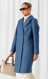 Пальто Beautiful & Free 9027 синий
