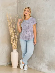 Bluzka NOVITA #1343 sinyaya poloska
