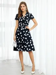 Платье AYZE арт. 2003 синий/белый