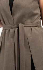 Kamizelka FASHION CENTRE Pv-3841/Korichnevyj melanzh