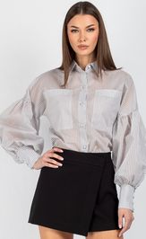 Blouse VIZAVI 745 sero‑golubaya poloska