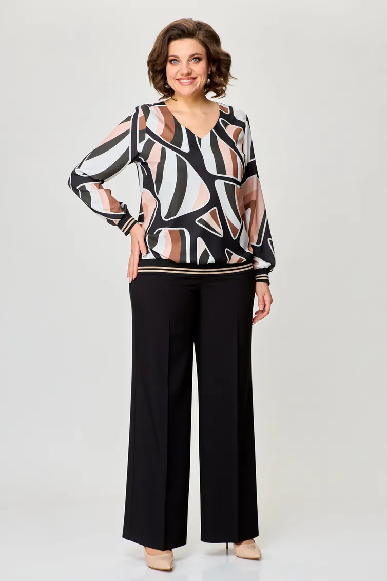Blouse nika.pl #0401602 M&M-16 korichnevyj