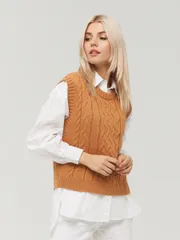 Swetry, kardigany, żakiety Newvay #BY222-14055 karamel