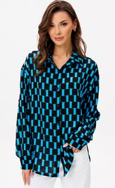 Blouse VIZAVI 735 cherno-goluboj