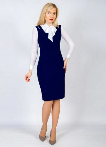 М 6817 сарафан син