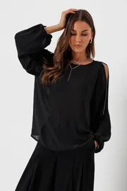 Blouse Lyushe #4451 chernyj