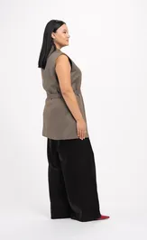 Kamizelka FASHION CENTRE Pv-3841/Korichnevyj melanzh