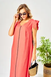 Dress Ava fashion #M-209 korallovyj