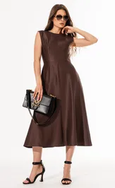 Sukienka SILVERSPICE S-5648 shokolad