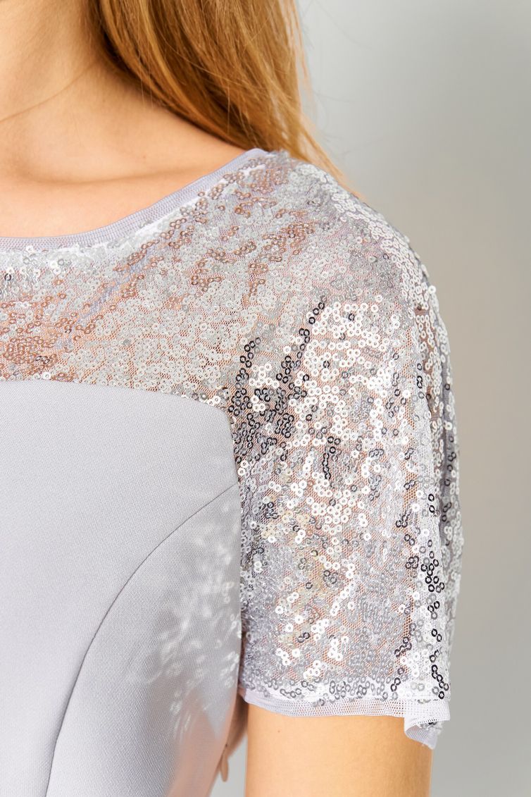 Платье LAIKONY арт. L-114 светло-серый