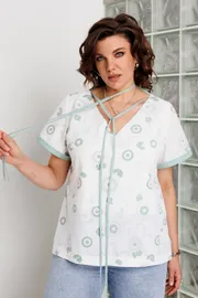 Blouse BegiModa #4164 shalfej na belom